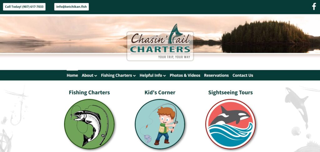 Screenshot of Chasin' Tail Charters