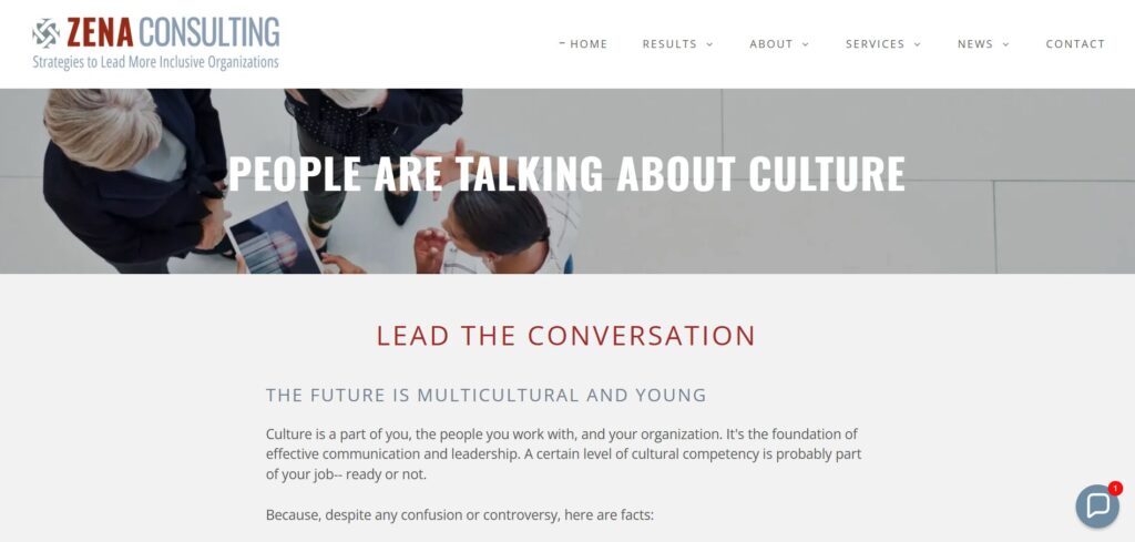 Screenshot of Zena Consulting